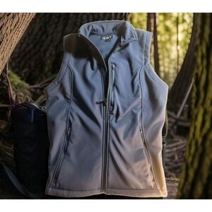 Lucchese‎ Bootmakers Blue Sleeveless Full Zipper Medium 1741